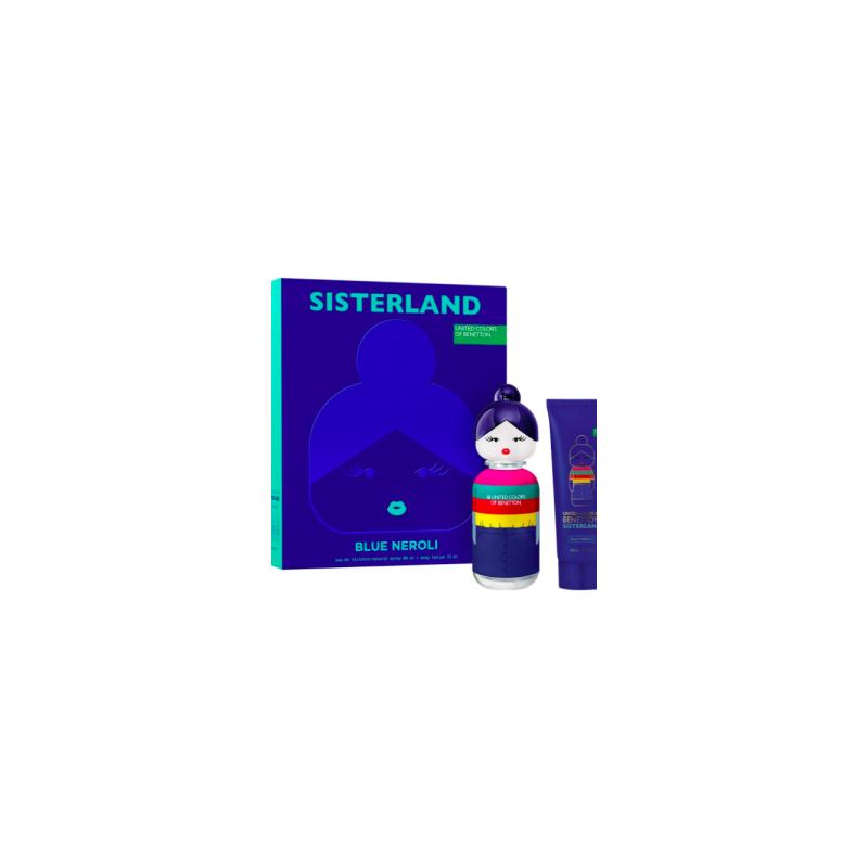 Set para Mujer Benetton Sisterland Blue Neroli Perfume EDT 80ml + Body Lotion 75ml