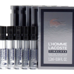 LACOSTE L’HOMME ATEMPORAL EDT 1.2 ml .04fl oz x 12 VIALES DE MUESTRA DE SPRAY DE COLONIA