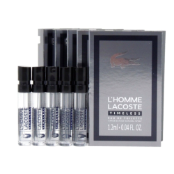 LACOSTE L’HOMME ATEMPORAL EDT 1.2 ml .04fl oz x 12 VIALES DE MUESTRA DE SPRAY DE COLONIA