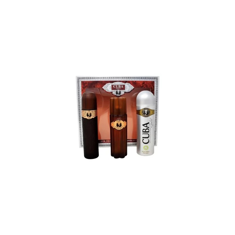 Set Cuba Gold 3Pzs 100 ml Edt Spray + Desodorante 200 ml Spray + After Shave 100 ml de Cuba