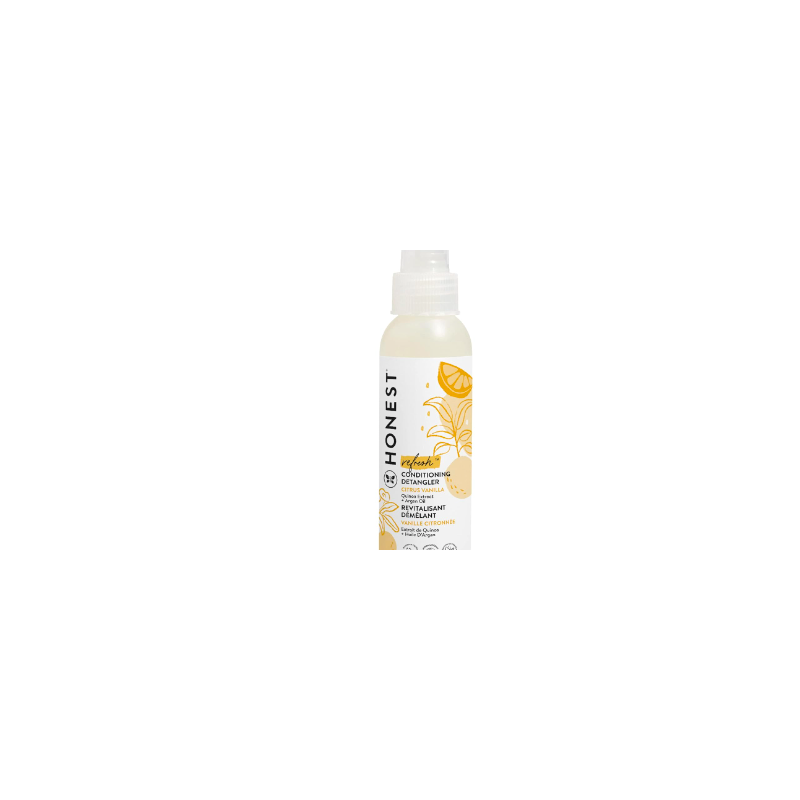 The Honest Company – Espray acondicionador desenredante, naranja dulce con aroma a vainilla | Acondicionador ligero sin enjuague